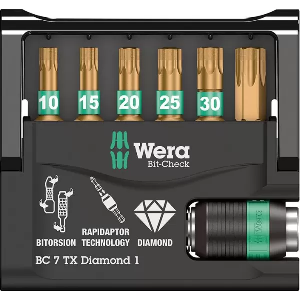 Sada bitů Bit-Check 7 TX Diamond 1 Wera 05057415001