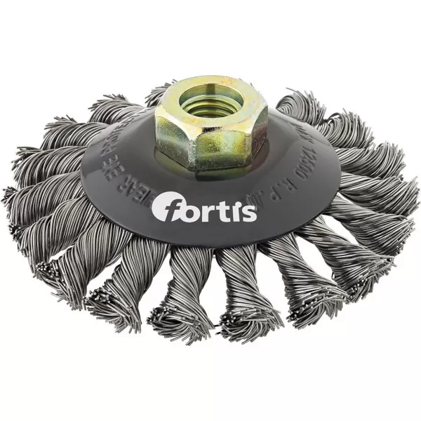 Kužel. kartáč nerez. drát 115mm copanový FORTIS