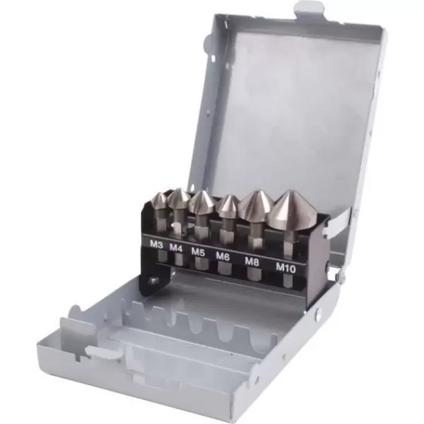Kuželový záhlubník sada D3126 HSS 1/4“ 6,3-20,5mm FORTIS