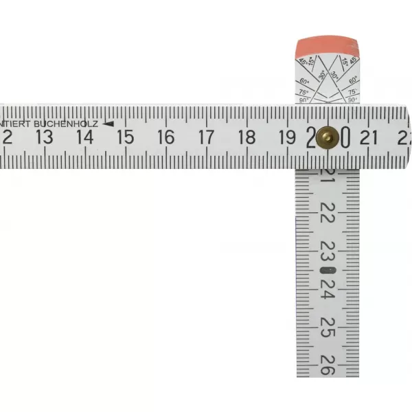 Skládací metr buk 2mx16mm bílý FORTIS
