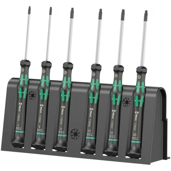 Sada šroubováků TORX pro elektroniku s otvorem 6 ks. Wera 05118154001