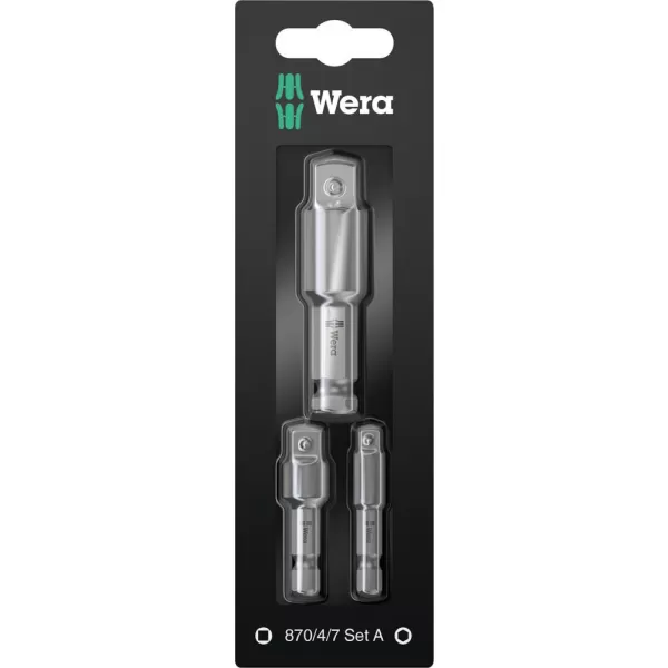Sada adaptérů pro nástrčkové klíče 1/4"-1/2" 3 ks. Wera 05073200001