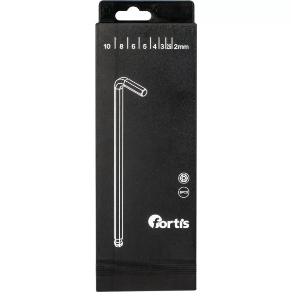 Sada imbus klíčů ve výsuvném boxu 8ks 2-10mm dlouhá kul. hlava FORTIS