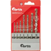 Univerzální vrták-Set 7díl. 4,4,5,6,6,8,10x120 FORTIS