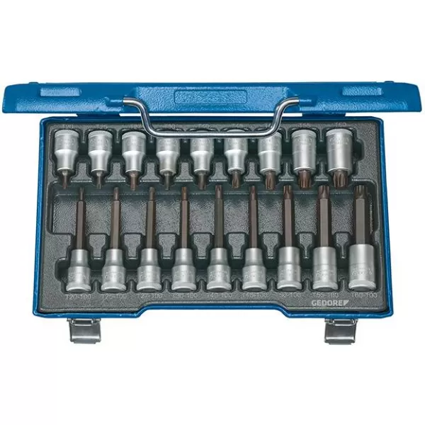 Sada adaptér-bity 1/2" T20 do T60 18 ks. GEDORE