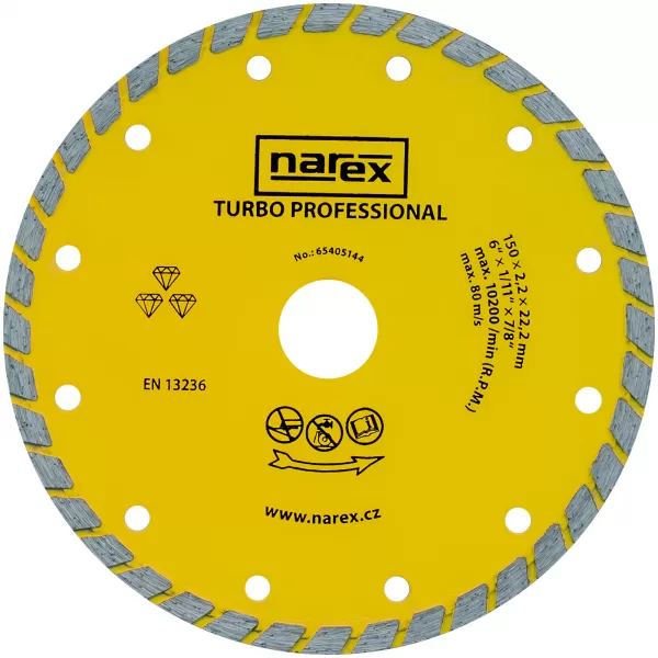 Diamantový kotouč 150mm Narex TURBO PROFESSIONAL univerzal