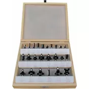 Sada fréz HW 24 ks S8 v dřev. boxu FORTIS