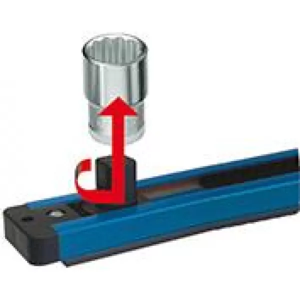 Nástrčná lišta, 13 vnějších a 2 vnitřní 4-hranných adaptérů 1/4" 380mm GEDORE