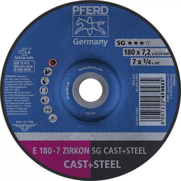 Kotouč brusný prohnutý ZA30S SG 178x7,2mm PFERD