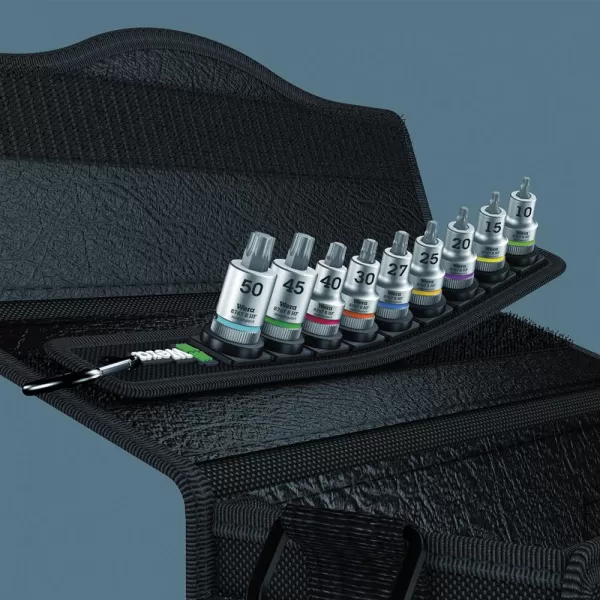 Sada nástrčných klíčů s přídržnou funkcí 3/8" TX-HF10-50x35/38,5mm 9 ks Wera 05003972001