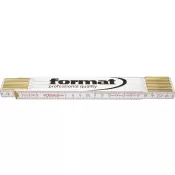 Skládací metr dřevěný bílý 2mx16mm FORMAT