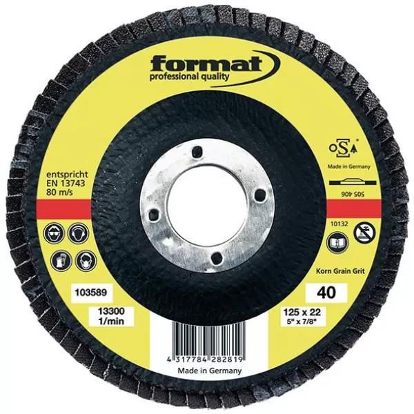 Kotouč lamelový 115 K60 ocel/inox zirkokorund FORMAT