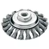 Kužel.kartáč ocel.drát 100x12mm,splét.0,5mm Lessmann