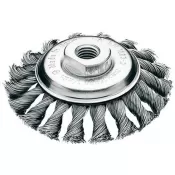 Kužel.kartáč ocel.drát 100x12mm,splét.0,5mm Lessmann