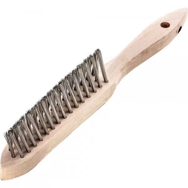 Kartáč na kout.svary V4A hladká, 3-řadový 0,3mm Lessmann