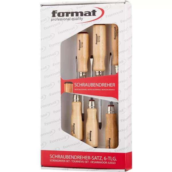 Sada šroubováků dřevěná rukojeť, PH 6 ks FORMAT