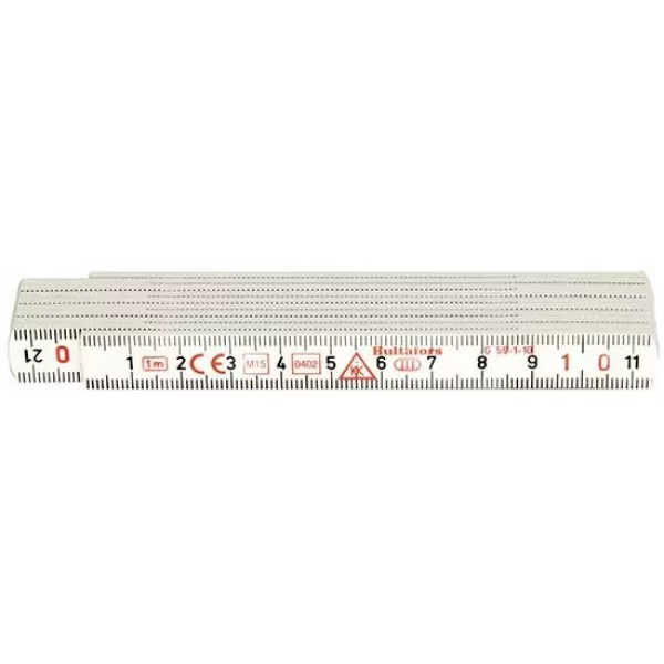 Skládací metr plast bílý 1m HULTAFORS