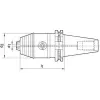 Krátké sklíčidlo DIN69871 ADB R/L 1,5-16mm SK 40 FORTIS