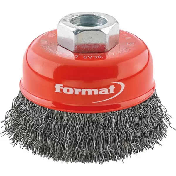 Kartáč hrncový ocel M14 vlnitý 60mm FORMAT