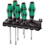 Sada šroubováků Kraftform Plus Lasertip 334/355/6 Rack plochý/PZ 6 ks Wera 05105656001