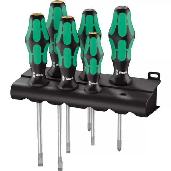 Sada šroubováků Kraftform Plus Lasertip 334/355/6 Rack plochý/PZ 6 ks Wera 05105656001