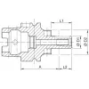 Kombinovaný unášeč pro nástrčné frézy DIN69893A HSK-A63 16x100mm FORTIS