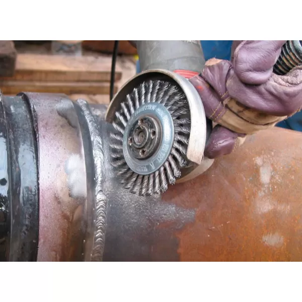 Kartáč na potr.,ocelový drát 125x6mm splét. 0,5mm Lessmann