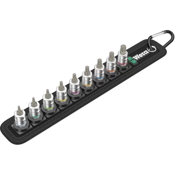 Sada nástrčných klíčů s přídržnou funkcí 1/4" TORX® T8-T40, 9 ks Wera 05003882001