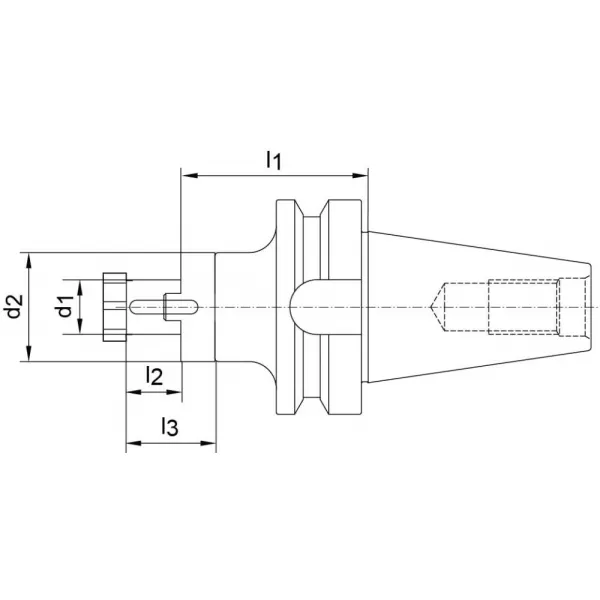 Kombinovaný unášeč pro nástrčné frézy JISB6339ADB BT40 32mm A100 FORTIS