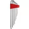 Sada imbus klíčů v plast.držáku 9 ks 1,5-10mm 100 stup. Kul.hlava PB Swiss Tools