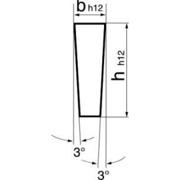 Polotovar HSSE tvar E 16x4x200mm lichoběžník WILKE