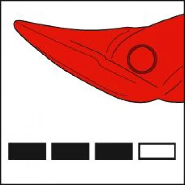 Nůžky na plech ideál pákový převod a 2-složková rukojeť, levé 260mm Erdi