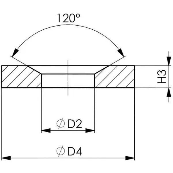 Kuželové sedlo DIN6319D M8 AMF