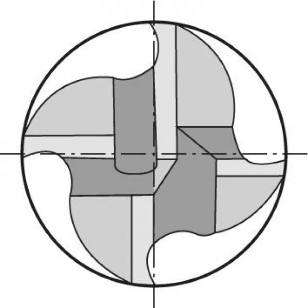 Hrubovací fréza krátká DIN844 HSS-Co5-PM TiALN typ NR 6mm FORMAT