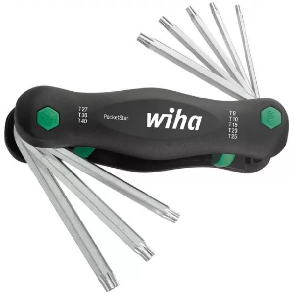 Sada imbus klíčů PocketStar fosfátovaný T7-TORX® T25 Wiha