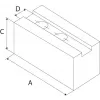 Nástavbová čelist 1,5x60 ozubení 130x80x50mm N21 Kitagawa