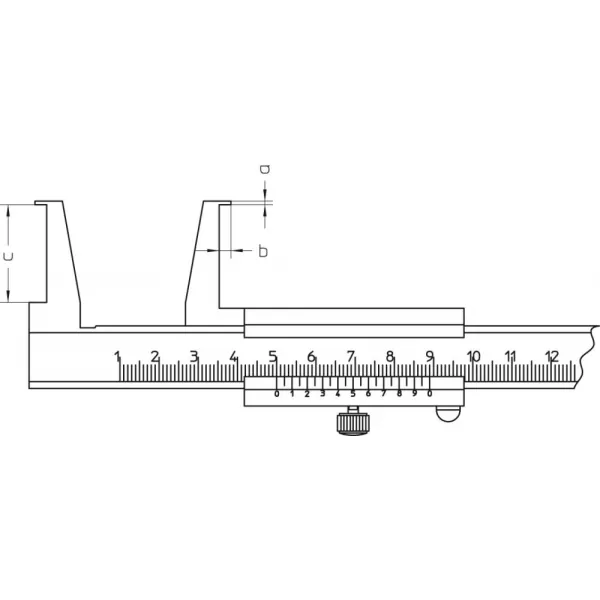 Posuvné měřítko na drážky 20-160mm Helios-Preisser