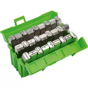 Sada raznice s písmeny poniklování, výška písma 10mm TURNUS