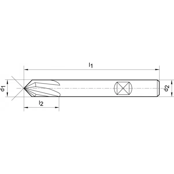 Odjehlovací fréza DIN6527 tvrdokov tvrdokov TiALN 90° 20mm FORMAT