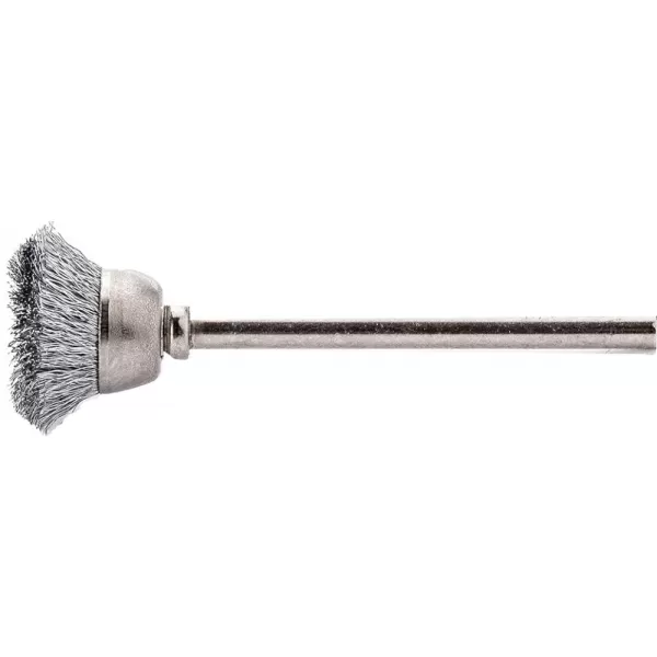 Miniaturní kulatý kartáč ocel.drát vlnitý 19x0,1mm Lessmann