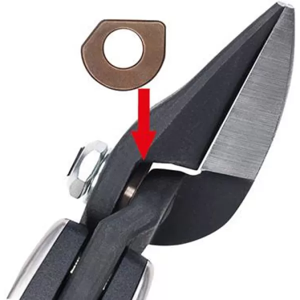 Nůžky na plech ideál pákový převod a 2-složková rukojeť, pravé 230mm Erdi