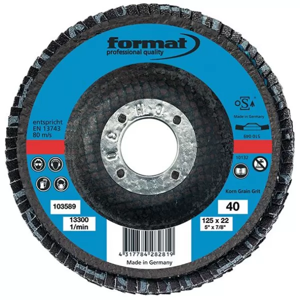 Kotouč lamelový 125mm K40 ocel/inox FORMAT