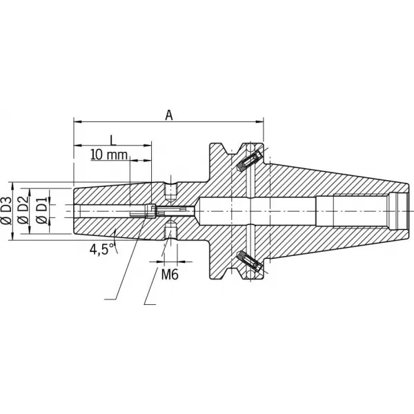 Sklíčidlo pro tepelné upínání JISB6339ADB BT40 14x90mm HAIMER