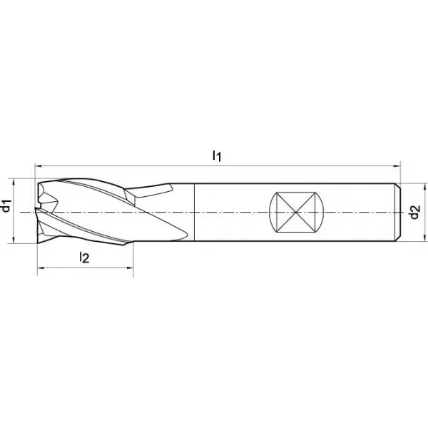 Drážkovací fréza krátká DIN327 HSSCo8 Z3 30mm FORMAT