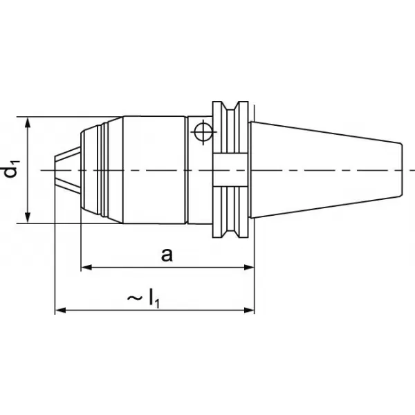 Krátké sklíčidlo na vrtáky CNC DIN69871 vnitřní chlazení 1-16mm SK40 FORMAT