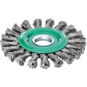 Kulatý kartáč, nerez 125x14mm, splét. 0,5mm Lessmann