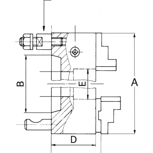 Čtyřčelisťové otočné sklíčidlo DURO-M 160/4 K 4/702-3 DIN 55027 RÖHM