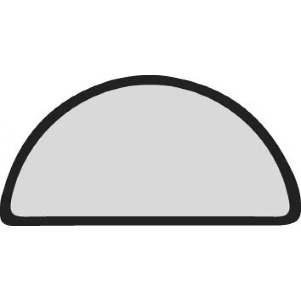 Brousek, ušlechtilý korund polokulatý 13x150mm střední Müller