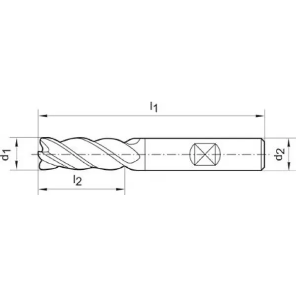Ratio fréza dlouhá  DIN6527 tvrdokov FIRE Z4 stopka HB 20mm GÜHRING