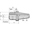 Pružné sklíčidlo hydro DIN69871ADB SK40 20x64,5mm těžké GÜHRING